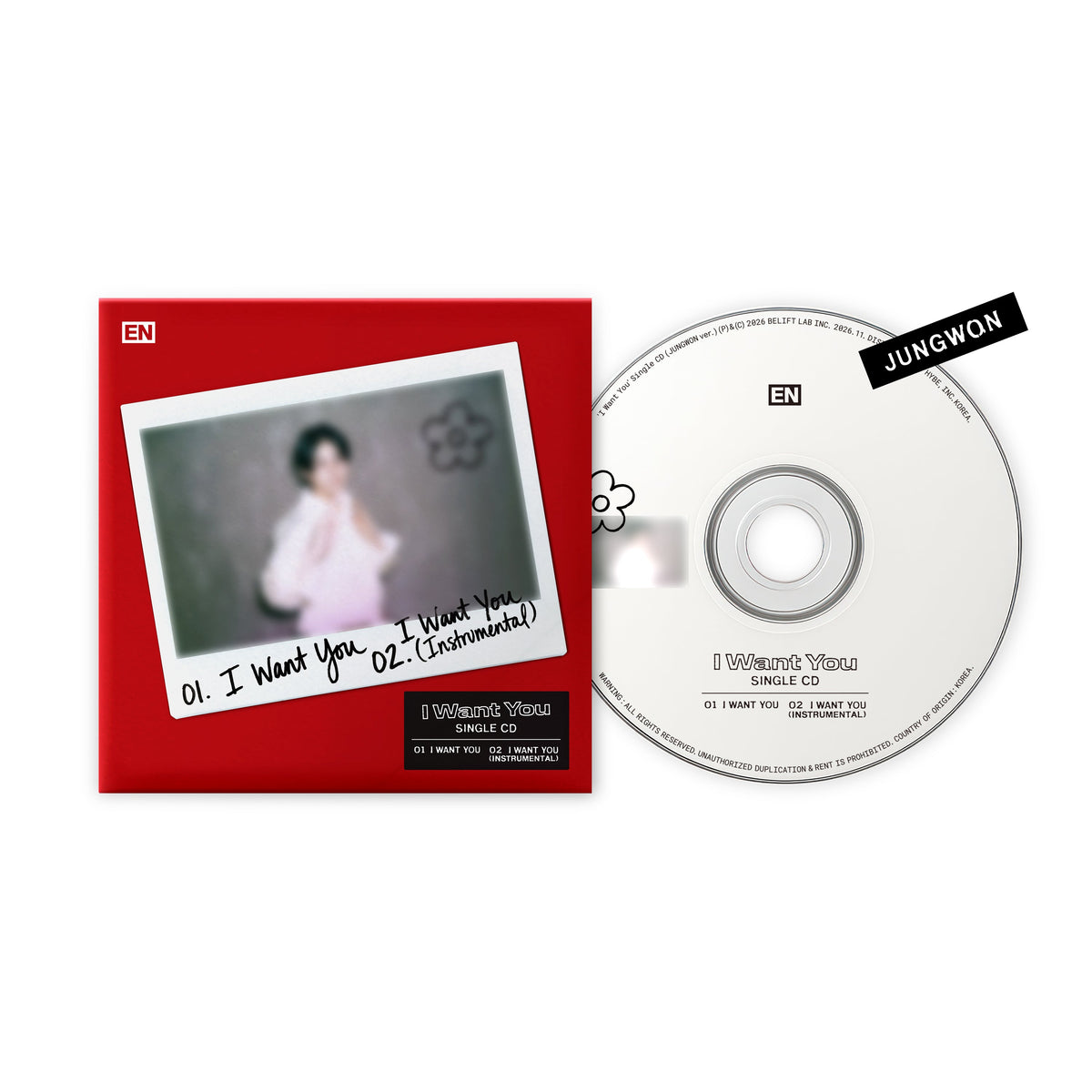 'I Want You' Single CD (JUNGWON ver.)