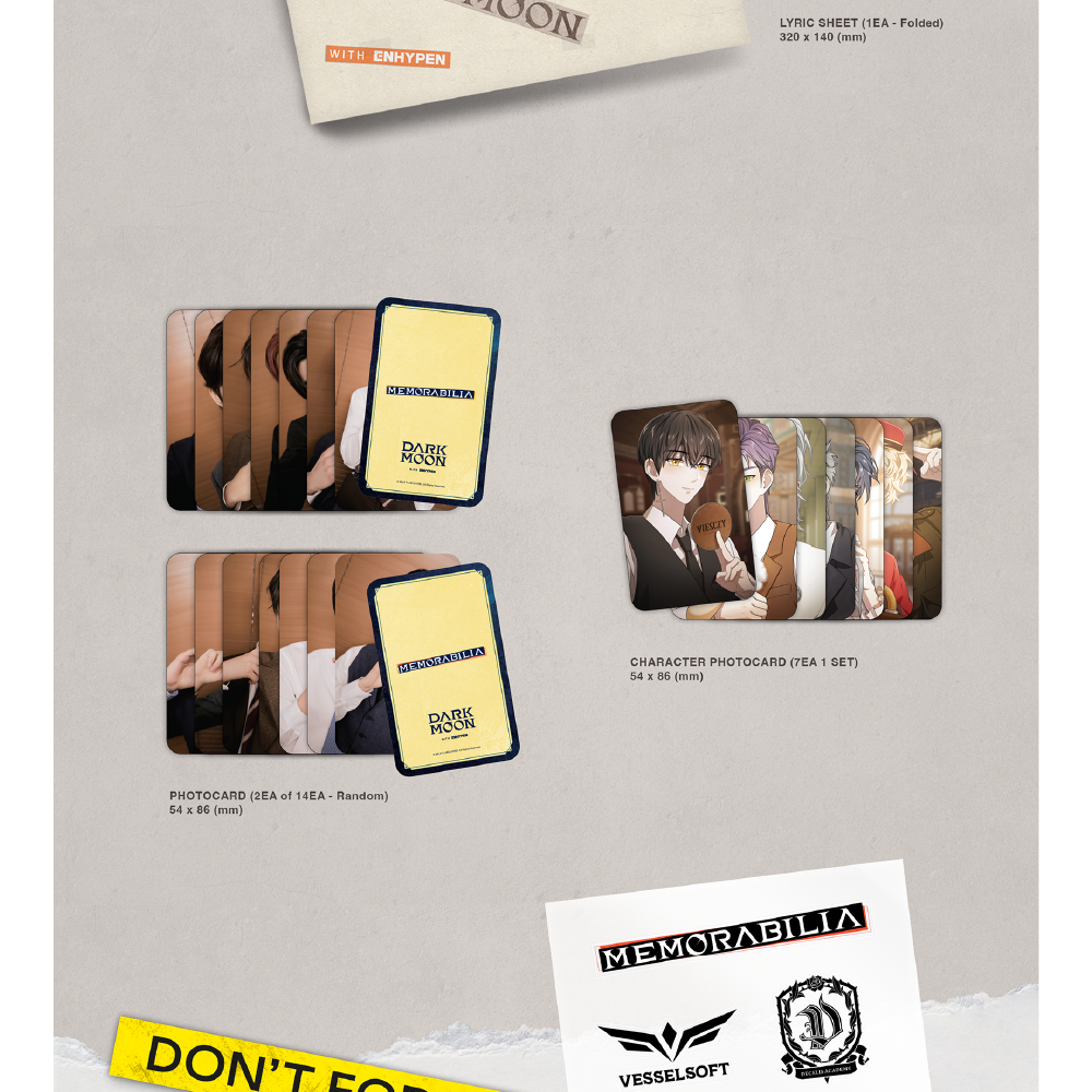 ENHYPEN ダークムーン memorabilia デセリスアカデミーキット ENHYPEN darkmoon memorabiliaデセリスアカデミーキット